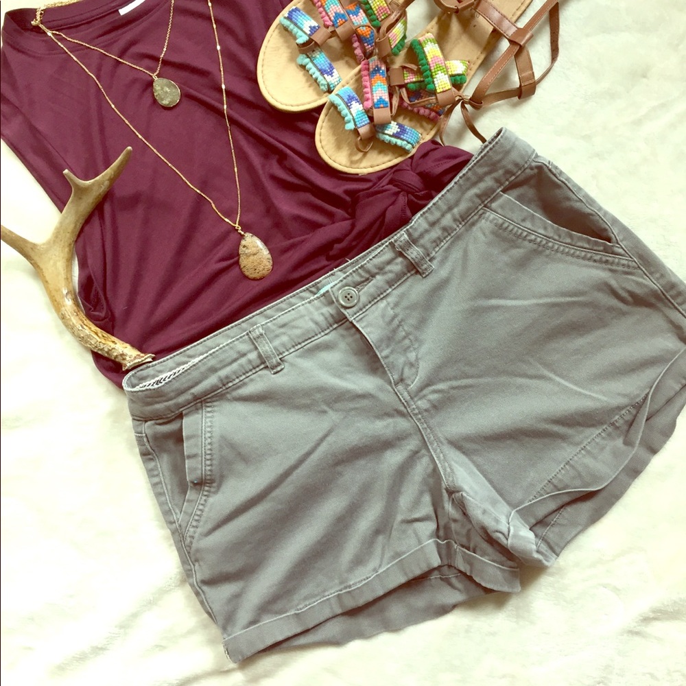 Olive green khaki shorts